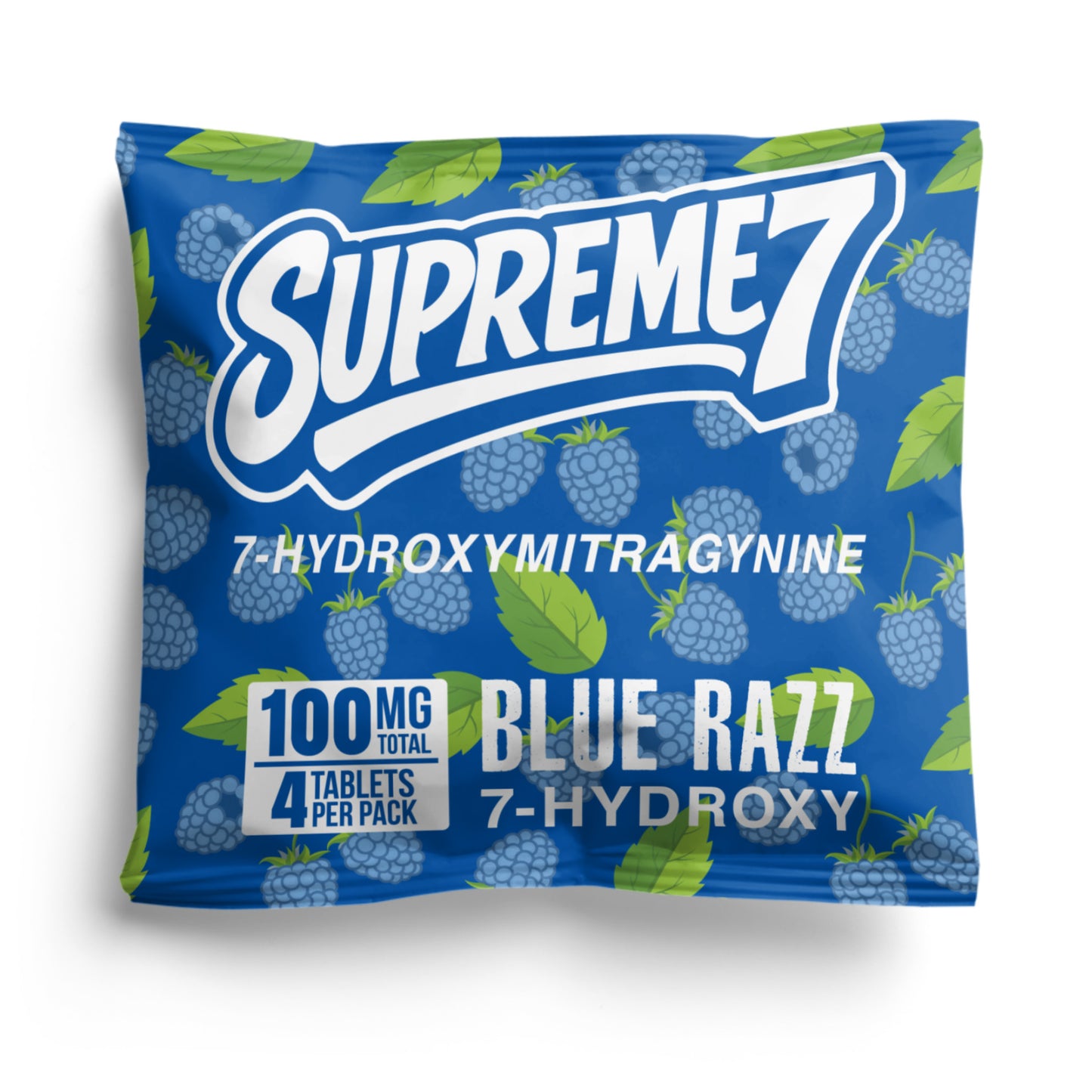 Blue Razz - 100mg Total | 4 Tablets (25mg each) - Supreme7